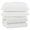 vidaXL Piumone con cuscino 3 pz Bianco Microfibra
