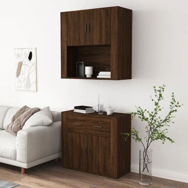 vidaXL Credenza Rovere Marrone in Legno Multistrato