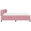 vidaXL Letto a molle con materasso Rosa 200 x 200 cm Velluto