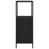 vidaXL Mobile da Bagno con Ripiani Rovere Nero 36x35x95 cm