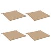 vidaXL Cuscini per Sedia in 4 Pezzi SOEST 4 pz 100% Poliestere Sabbia