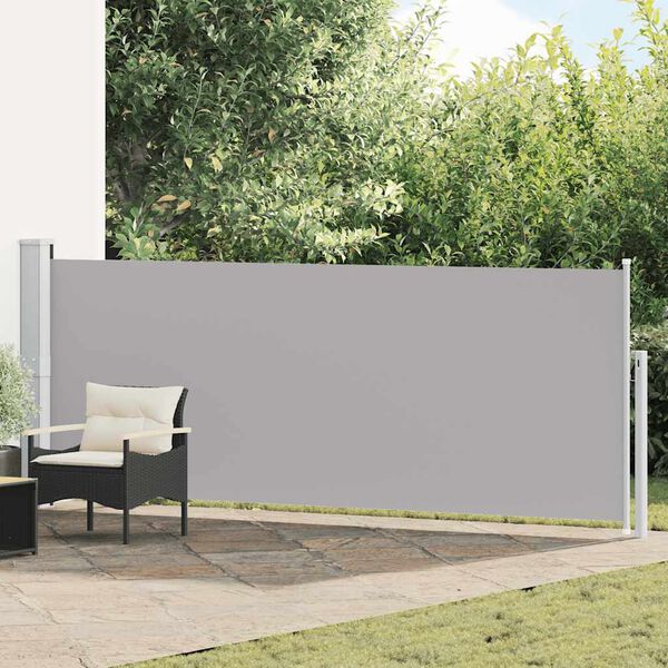 vidaXL Tenda Laterale Retrattile per Patio 140x500 cm Grigia