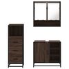 vidaXL Set Mobili da Bagno 3 pz Rovere Marrone in Legno Multistrato