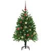 vidaXL Albero di Natale con 150 LED con supporto Verde 120 cm PE