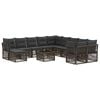 vidaXL Set Divano da Giardino 12 pz Grigio polyrattan