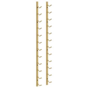 vidaXL Portavini da Parete per 12 Bottiglie Oro in Ferro