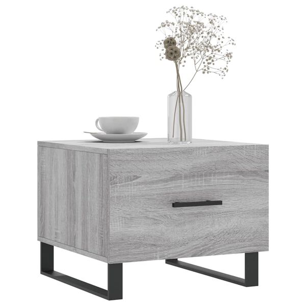vidaXL Tavolino da Salotto Grigio Sonoma 50x50x40 cm Legno Multistrato