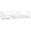 vidaXL Set Divani da Giardino 6 pz Bianco in Legno Massello di Pino