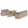 vidaXL Set Divano da Giardino con cuscino 10 pcs Beige polyrattan
