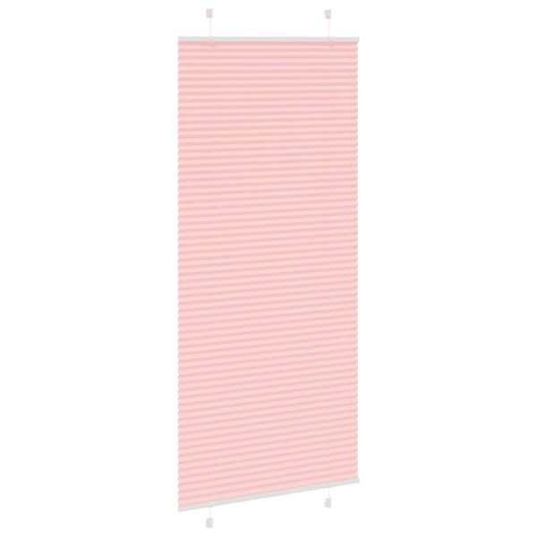 vidaXL Tenda Plissettata Rosa 85x200 cm Larghezza Tessuto 84,4 cm