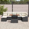 vidaXL Set Divano da Giardino con cuscino 8 pcs Nero Poly Rattan