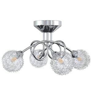vidaXL Lampada da Soffitto con Paralumi in Rete per 4 Luci LED G9