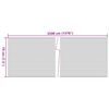 vidaXL Paravento Giardino 4 pz Aspetto Pietra Grigio 35x0,19 cm PVC