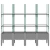 vidaXL Fioriera Giardino con Traliccio Grigio Chiaro 160x40x142,5cm PP