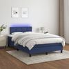 vidaXL Letto a Molle con Materasso e LED Blu 120x190 cm in Tessuto