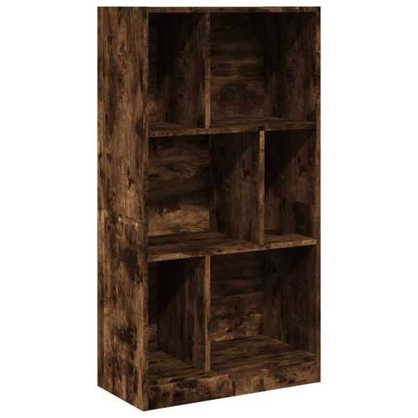vidaXL Libreria Rovere Fumo 57x28,5x107,5 cm in Legno Multistrato
