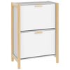 vidaXL Scarpiera Bianca 57,5x33x80 cm in Legno Multistrato