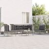 vidaXL Set Divani da Giardino 6 pz con Cuscini in Polyrattan Grigio