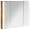 vidaXL Mobiletto per specchio da bagno Rovere fum&eacute; 83,5 x 15,5 x 70 cm