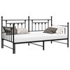 vidaXL Struttura per letto di giorno Nero 90 x 190 cm Acciaio