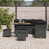 vidaXL Set Divano da Giardino 8 pcs Nero polyrattan