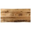 vidaXL Piano Tavolo Bordi Vivi 80x40x2,5cm Legno Massello Mango Grezzo