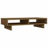 vidaXL Supporto per Monitor ambra 60x27x14 cm Legno Massello di Pino