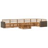 vidaXL Set di divani da esterno 7 pz Naturale Legno di Acacia Massello