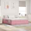 vidaXL Letto con contenitore e materasso Rosa 200 x 200 cm Velluto