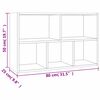 vidaXL Libreria/Credenza Rovere Fumo 50x25x80 cm in Legno Multistrato