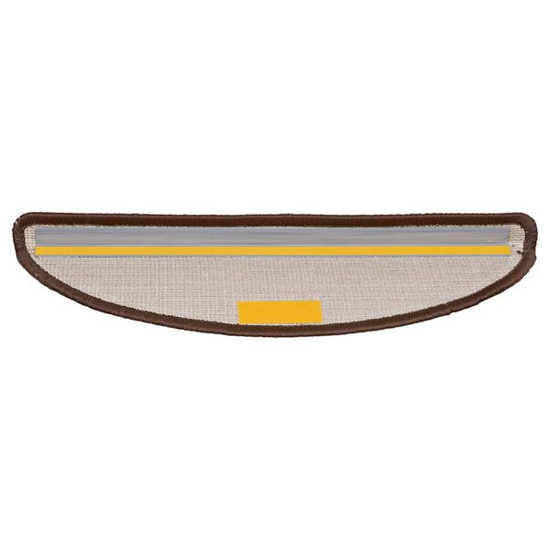 vidaXL Tappetini per scale 20 pz 56x17x3 cm Marrone Semicircolari