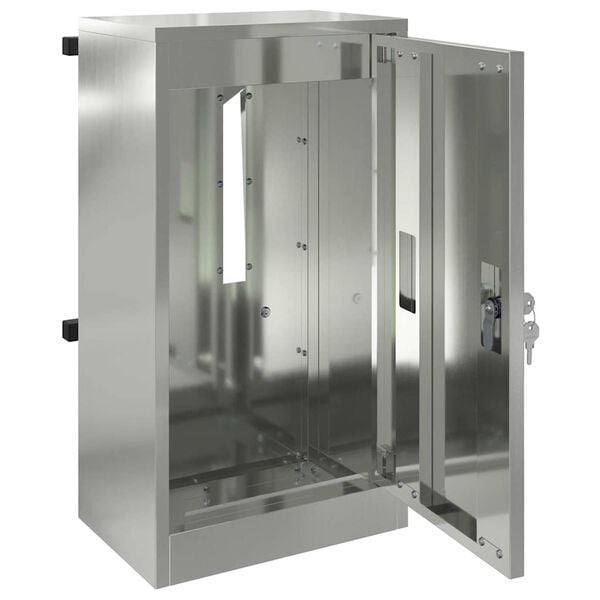 vidaXL cassetta postalepastkastei Nero 30 x 20 x 55 cm Acciaio zincato