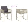 vidaXL Set da Pranzo da Giardino 13pz con Cuscini Grigio in Polyrattan