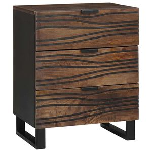 vidaXL Armadio da Notte Noce 50 x 33 x 62 cm Legno massello di acacia