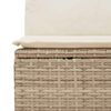 vidaXL Panca Reclinabile da Giardino con Cuscini Beige in Polyrattan