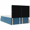 vidaXL Letto con contenitore e LED Blu Scuro 140 x 200 cm Velluto