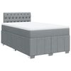 vidaXL Giroletto a Molle con Materasso Grigio Chiaro 120x190cm Tessuto