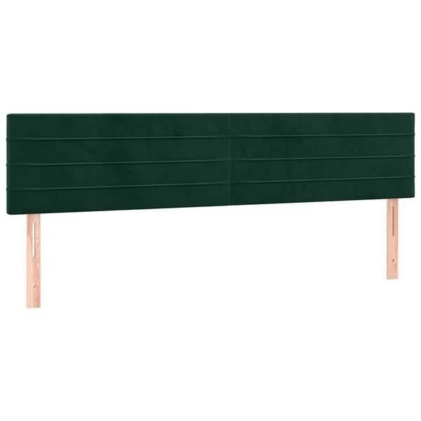 vidaXL Testiera Verde Scuro 180x5x78/88 cm in Velluto