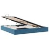 vidaXL Letto ottomano con archiviazione Blu Scuro 200 x 200 cm Velluto