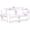 vidaXL Divano 2 pcs Grigio scuro 182 x 80 x 82 cm Tessuto