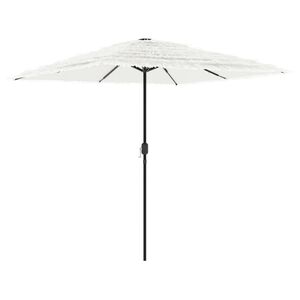 vidaXL Ombrellone Giardino con Palo in Acciaio Bianco 248x248x248 cm