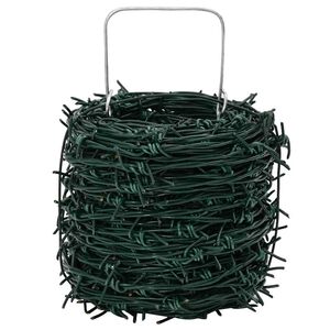 vidaXL Filo Spinato Verde a Rotolo 100 m
