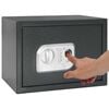 vidaXL Cassetta di sicurezza digitale Grigio scuro 35 x 25 x 25 cm