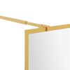 vidaXL Parete per Doccia Walk-in Vetro Trasparente ESG 80x195 cm Oro