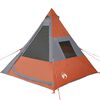 vidaXL Tenda da Campeggio Tipi 7 Persone Arancione Impermeabile
