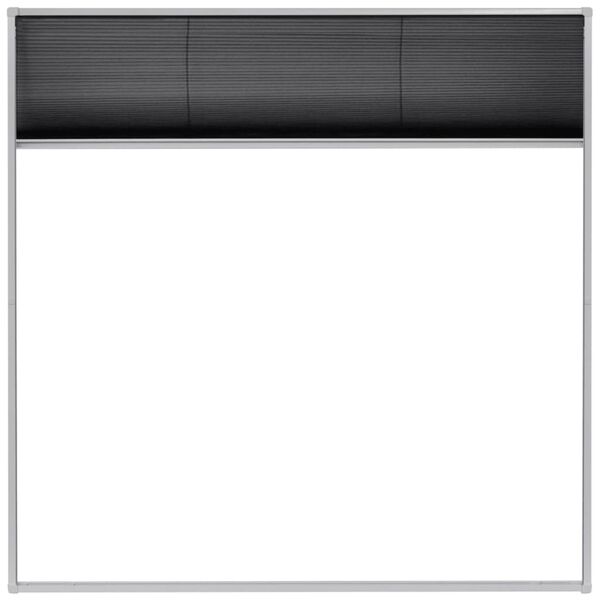 vidaXL Zanzariera Plissettata per Finestre in Alluminio 120x120 cm