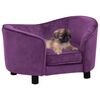 vidaXL Divano per Cani Borgogna 69x49x40 cm in Peluche