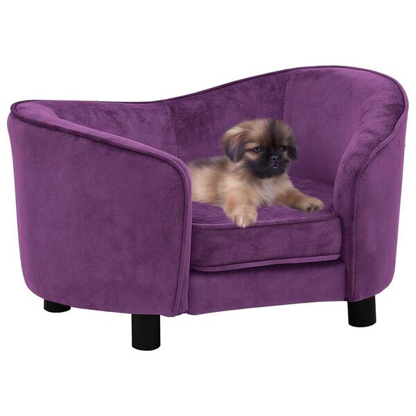 vidaXL Divano per Cani Borgogna 69x49x40 cm in Peluche
