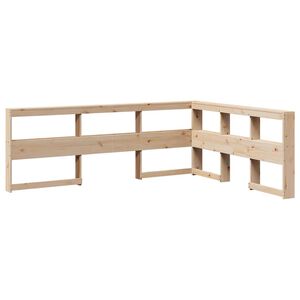 vidaXL Testiera Libreria a L 160 cm in Legno Massello di Pino