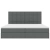 vidaXL Letto con contenitore e LED con led Grigio scuro 200 x 200 cm